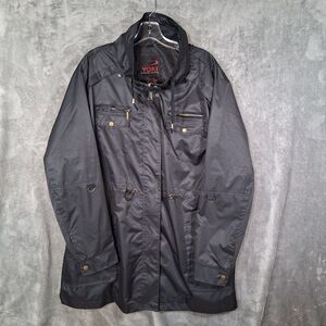 Yoki Outerwear Women's Anorak Rain Jacket 3xl Black‎ Adjustable Waist And Neck